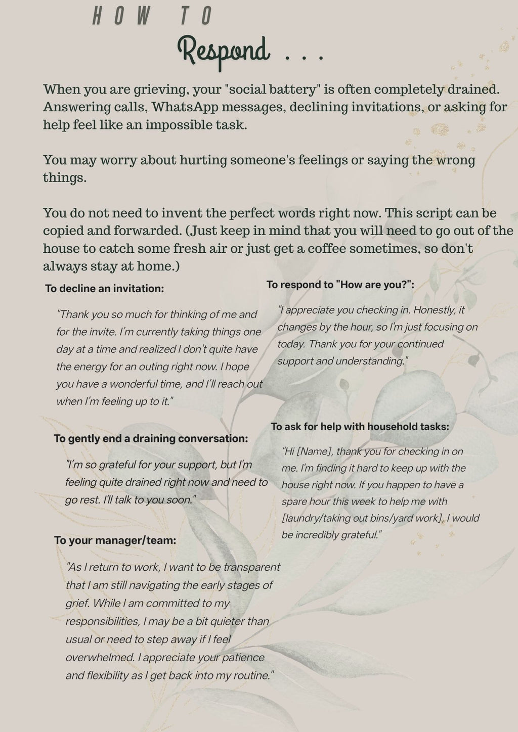 Trust the Path: Grief Workbook