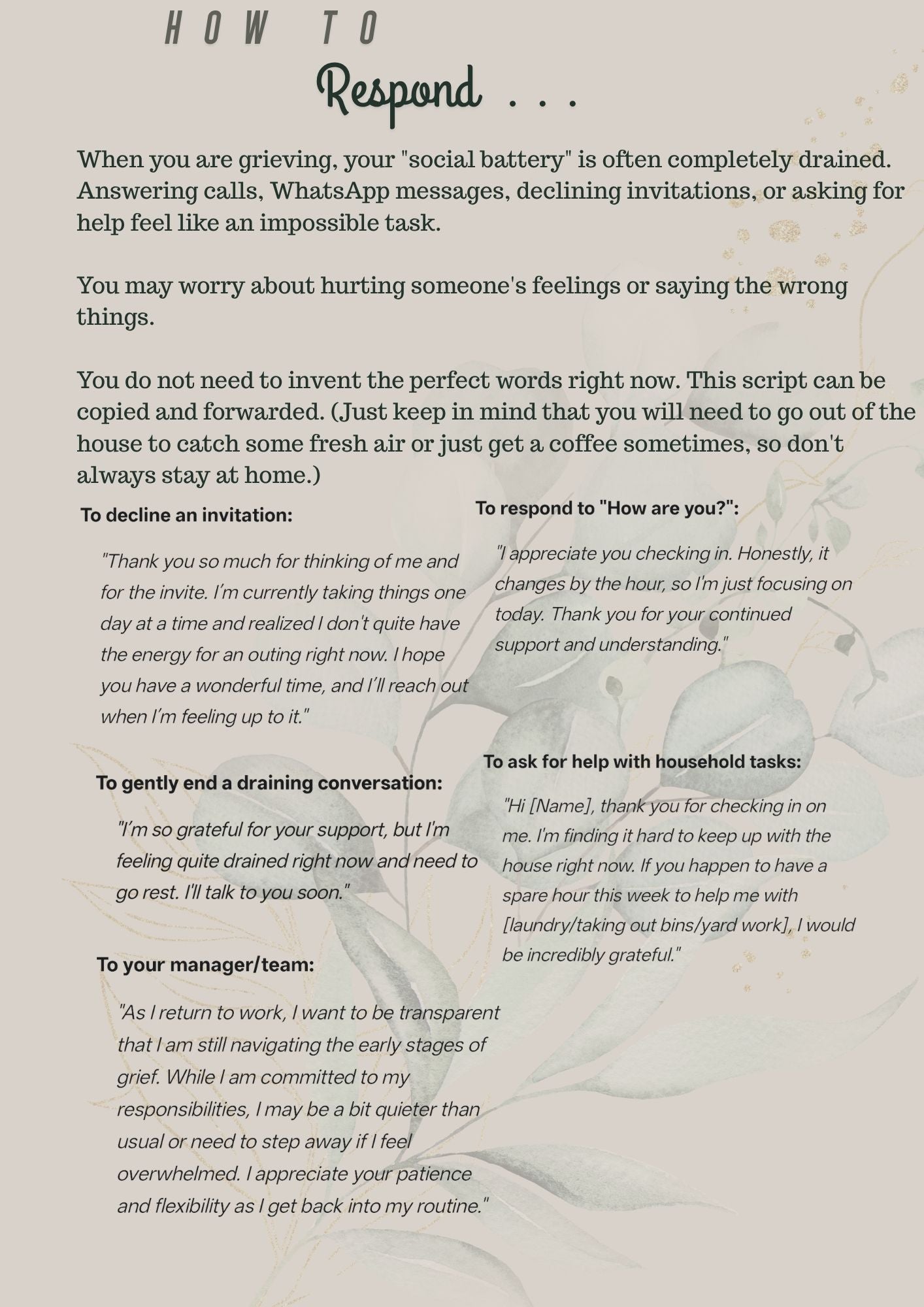 Trust the Path: Grief Workbook