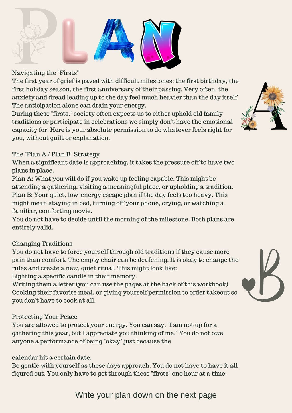 Trust the Path: Grief Workbook