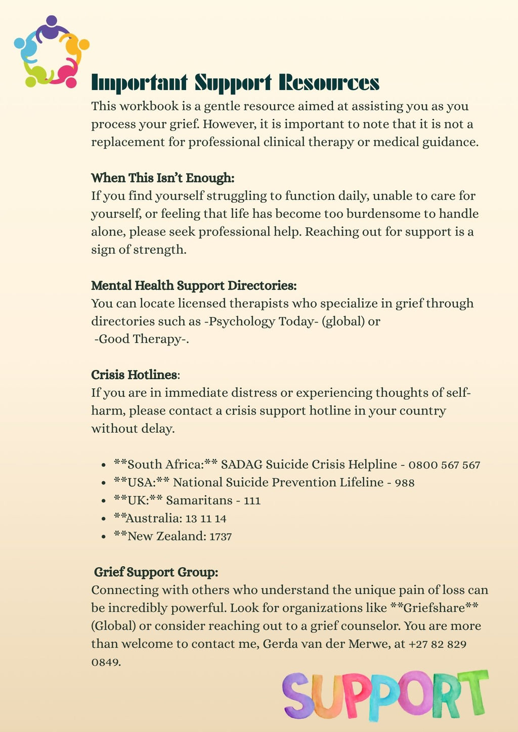 Trust the Path: Grief Workbook