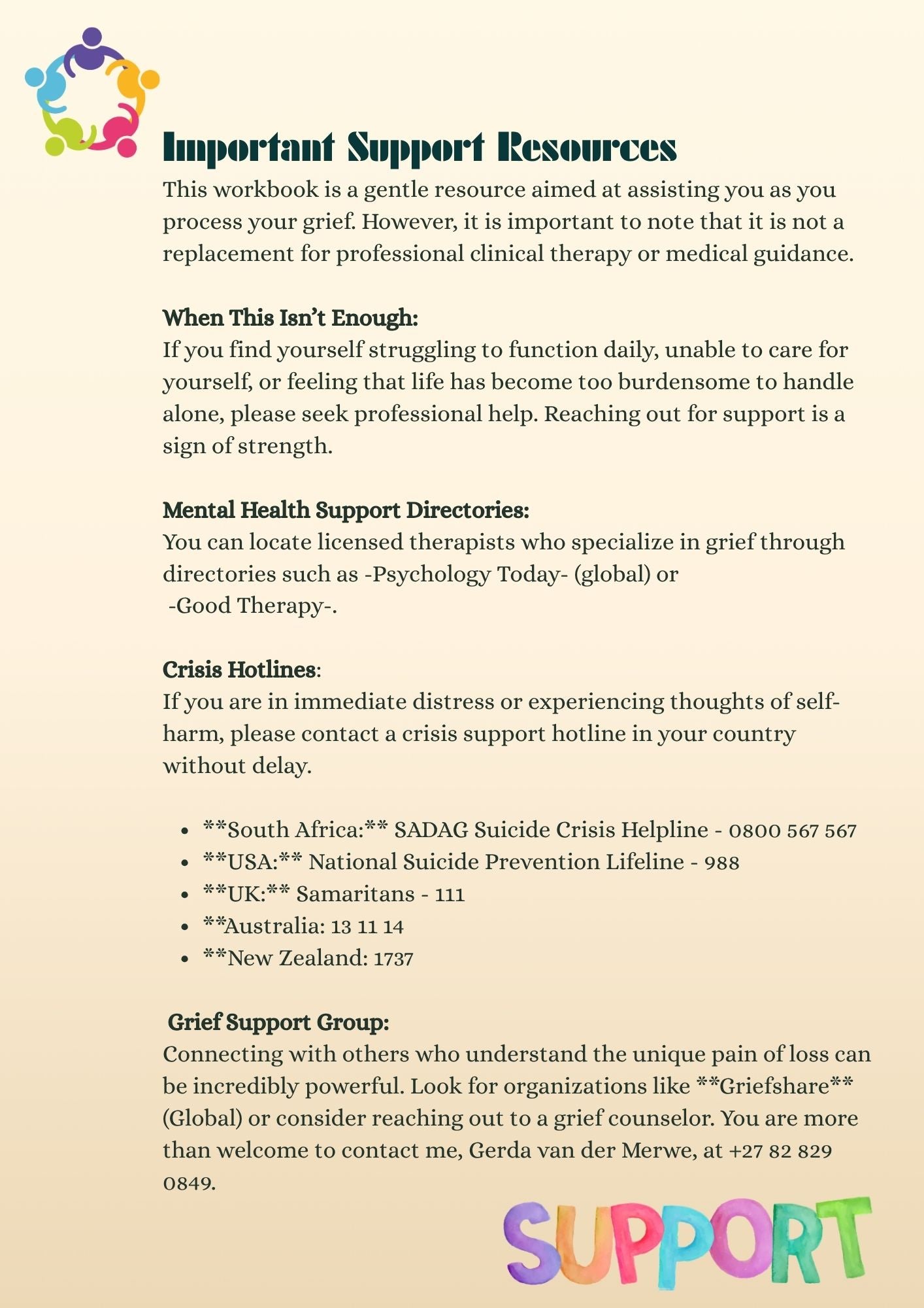 Trust the Path: Grief Workbook