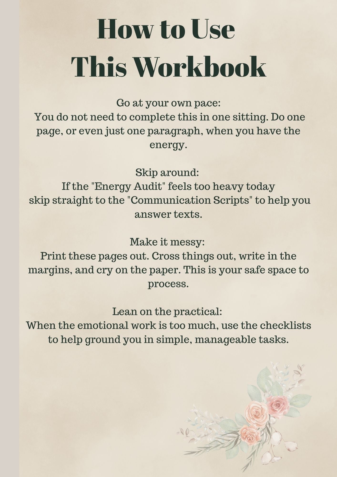 Trust the Path: Grief Workbook